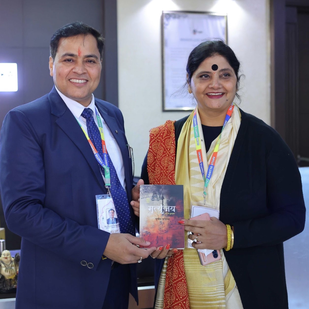 Puneet Vashishtha with literary dignitaries
